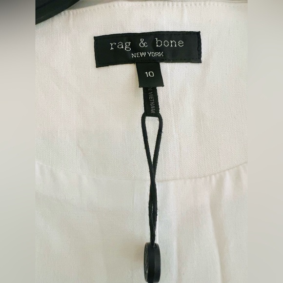 Rag & Bone Mariana Vest White Tailored Button Front Top Size 10 NWT $298 - Picture 4 of 6